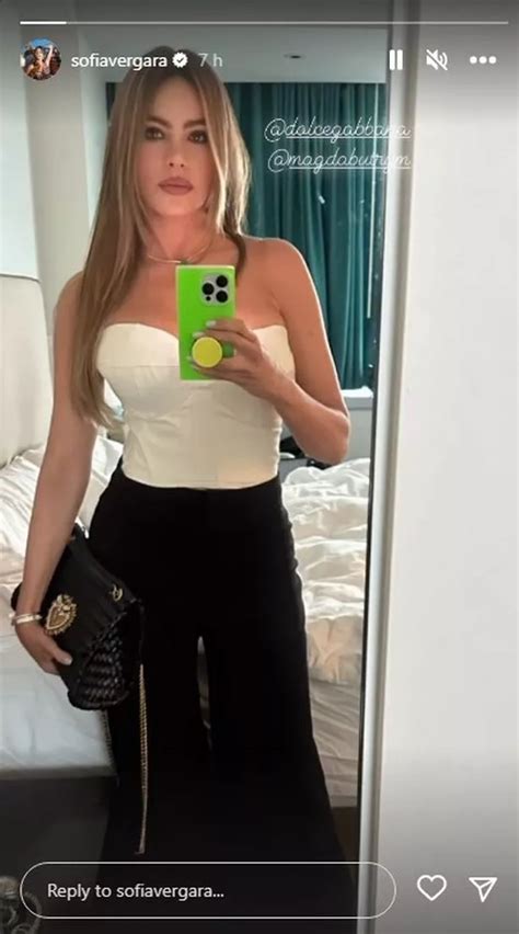 casting curvy blue hair|Sofia Vergara shares mirror selfie with blue hair and a pink bikini.